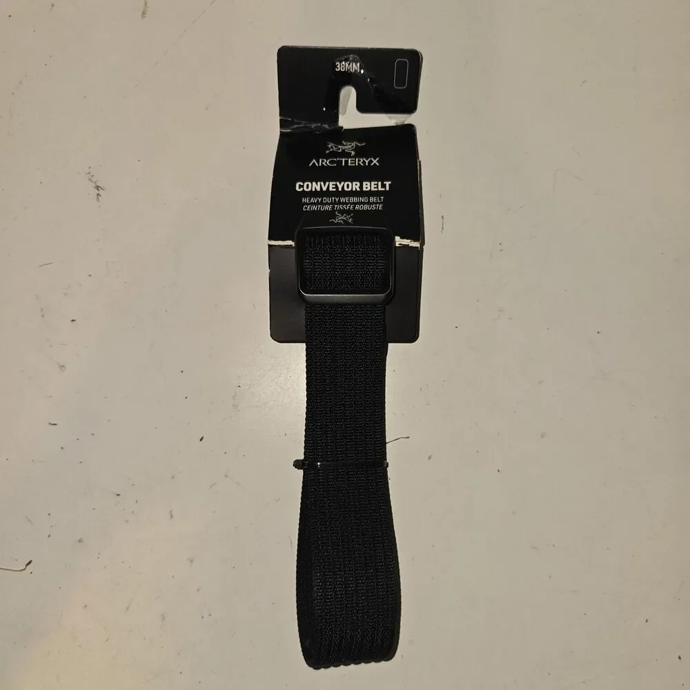 Arc'teryx Conveyor Belt 38mm Black Webbing Metal Buckle Size Large